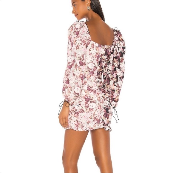 For Love and Lemons Houston Floral Ruched Mini Dress - Picture 6 of 16